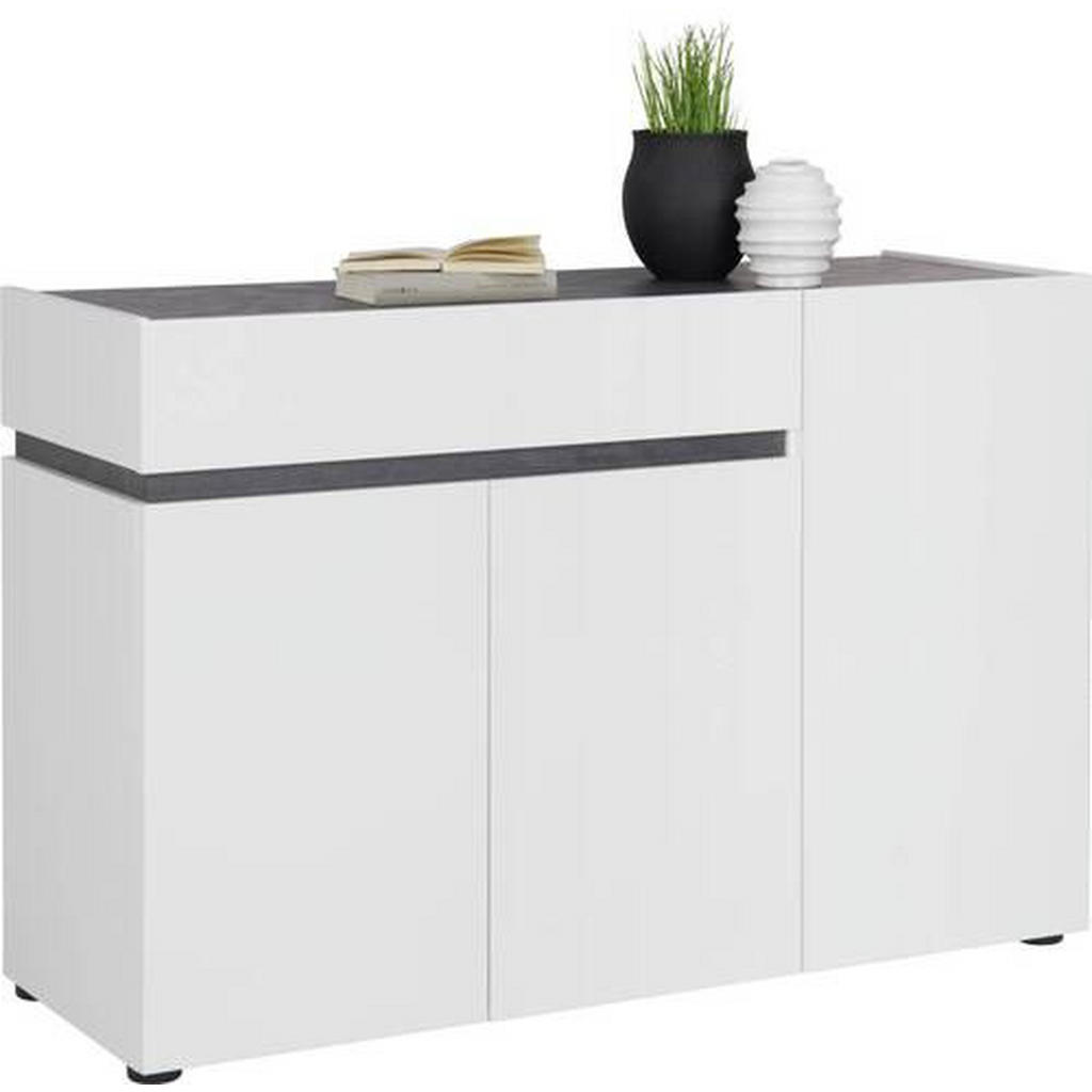 Voleo SIDEBOARD Anthrazit, Weiß