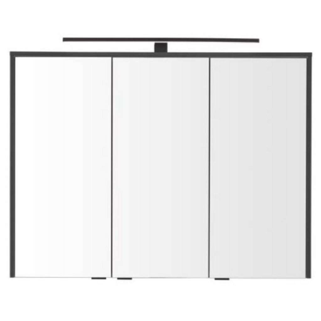 Voleo Spiegelschrank , Alu , Glas , 92.8x69.3x15.4 cm , Badezimmer, Badezimmerspiegel, Spiegelschränke