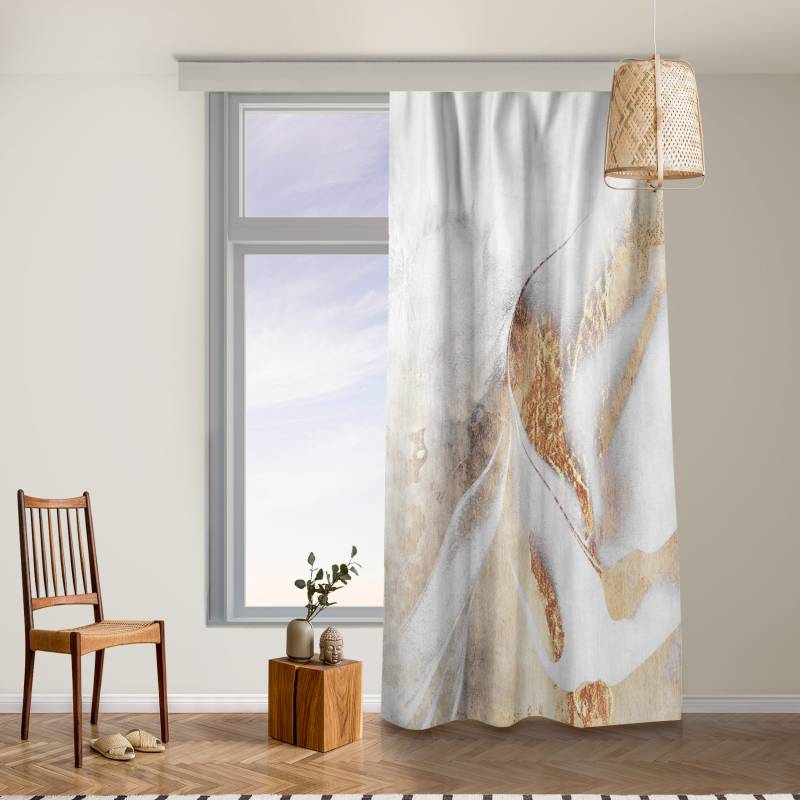 Vorhang Goldene abstrakte Wintermalerei