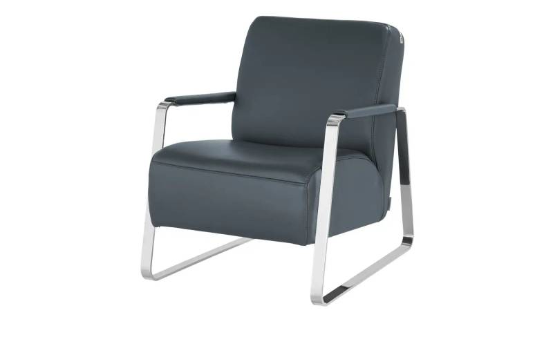 W.SCHILLIG Sessel aus Leder 17350 Quadroo ¦ blau ¦ Maße (cm): B: 65 H: 82 T: 82.0 Polstermöbel > Sessel > Fernsehsessel - Höffner