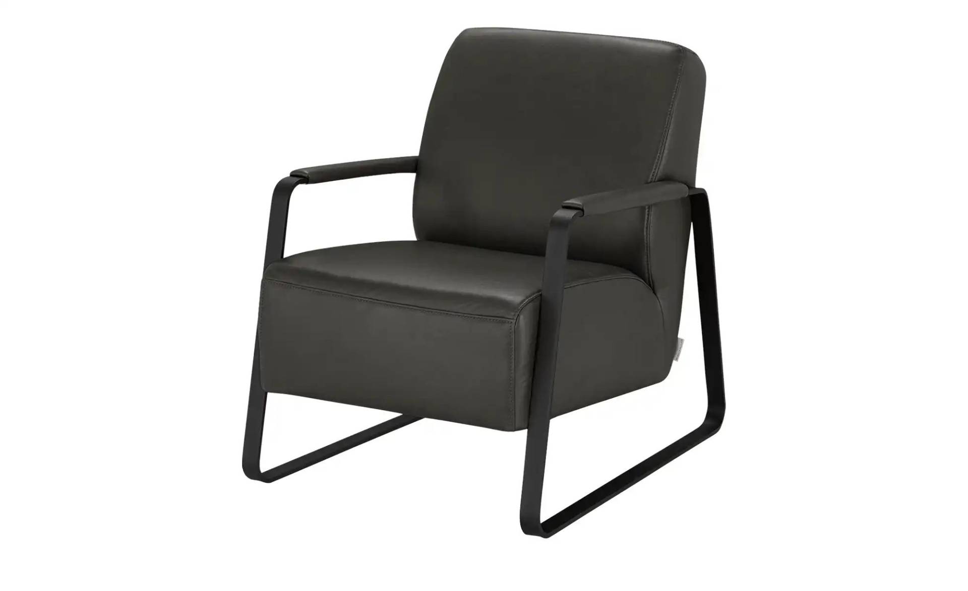 W.SCHILLIG Leder Sessel  17350 Quadroo ¦ grau ¦ Maße (cm): B: 65 H: 82 T: 82.0 Polstermöbel > Sessel > Fernsehsessel - Möbel Kraft