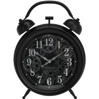 WANDUHR in Form vom Wecker RÖMISCHE ZIFFERN ca. 30,5 cm 1 Stück rund Polypropyleen Schwarz WANDUHR in Form vom Wecker RÖMISCHE ZIFFERN ca. 30,5 cm 1 Stück rund Polypropyleen Schwarz