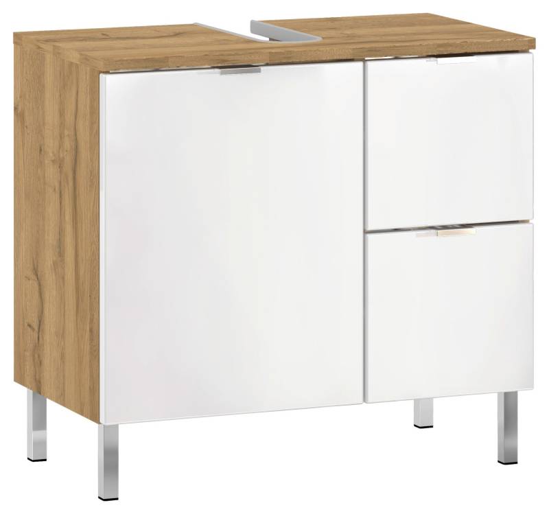 Waschbeckenunterschrank GW-Mau resa ca.60x56x34cm Eiche/Weiß