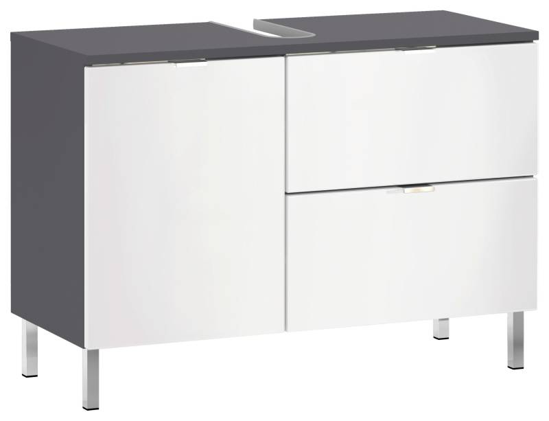 Waschbeckenunterschrank GW-Mau resa ca80x56x34cm Graphit/Weiß