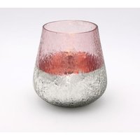 WINDLICHT Glas 15x15 cm von Werner Voss Rosa / Silber