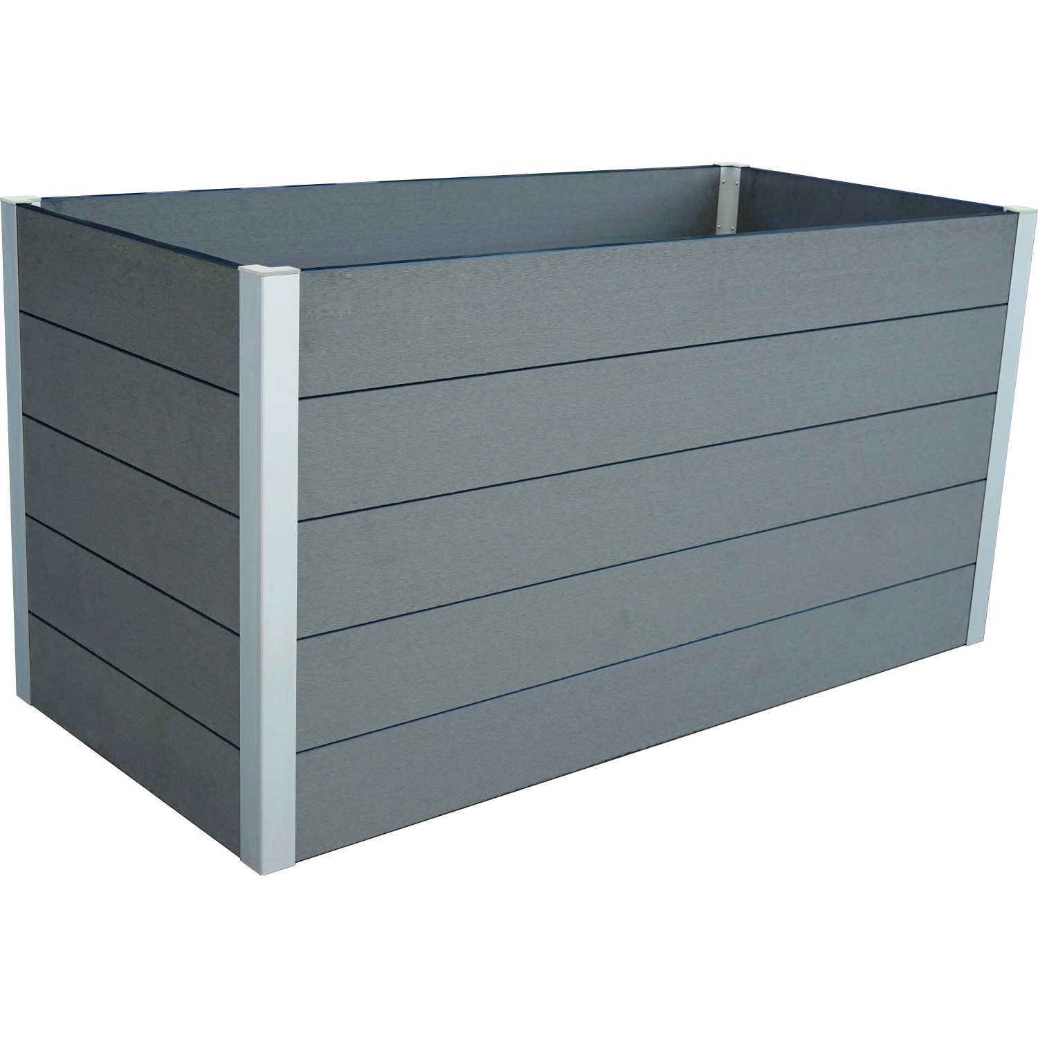 WPC Hochbeet Hellgrau 75 cm x 150 cm x 70 cm