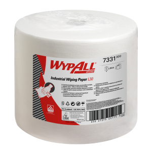 WYPALL* L30 Ultra Wischtücher - Großrolle, weiß, Wischtuch aus patentiertem AIRFLEX* Material, 3-lagig, 1 Paket = 1 Rolle x 1000 Tücher, Breite 37 cm