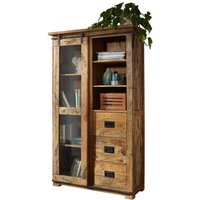 WZ-0480 Vitrine I mit Glas-Rolltür von 3S Frankenmöbel / Mango Massiv