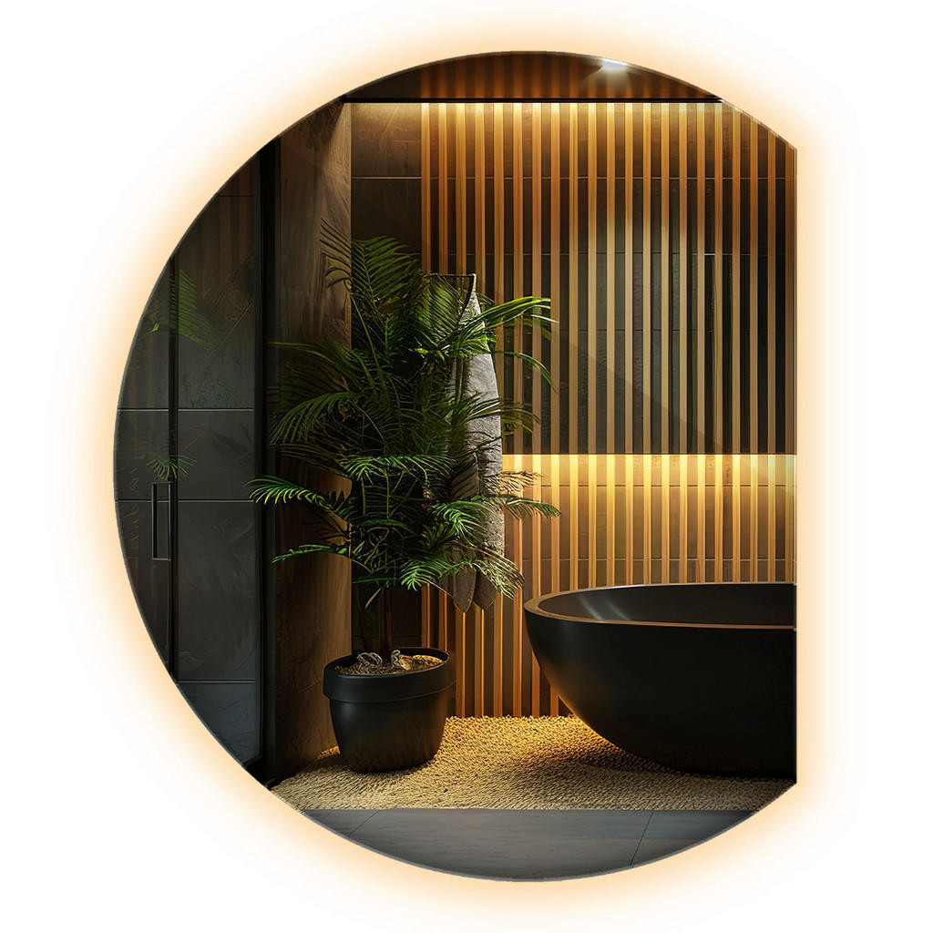 Wallfluent Led, Transparent, Glas, Organisch, 84x100x0.4 cm, Spiegel, Wandspiegel Wallfluent Led, Transparent, Glas, Organisch, 84x100x0.4 cm, Spiegel, Wandspiegel von Wallfluent