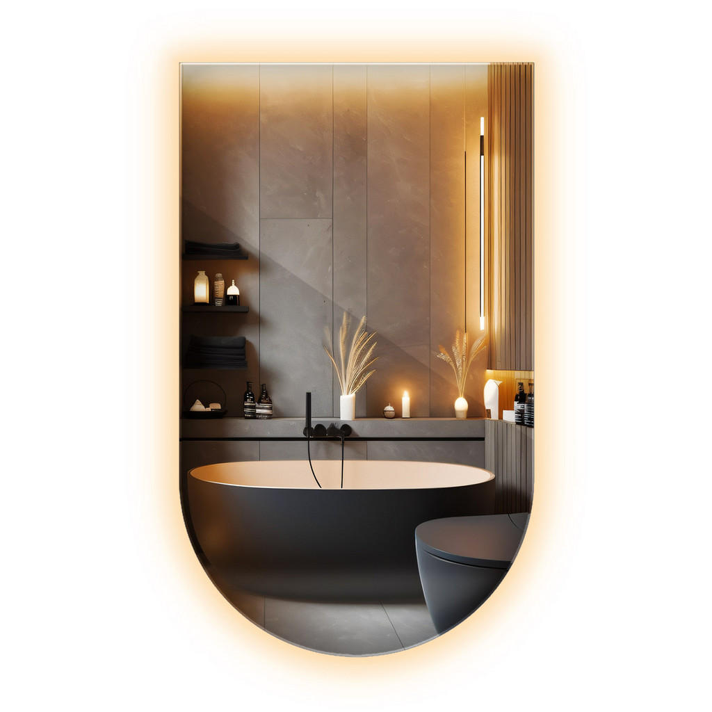 Wallfluent Led, Transparent, Glas, Organisch, 50x90x0.4 cm, Spiegel, Wandspiegel Wallfluent Led, Transparent, Glas, Organisch, 50x90x0.4 cm, Spiegel, Wandspiegel von Wallfluent