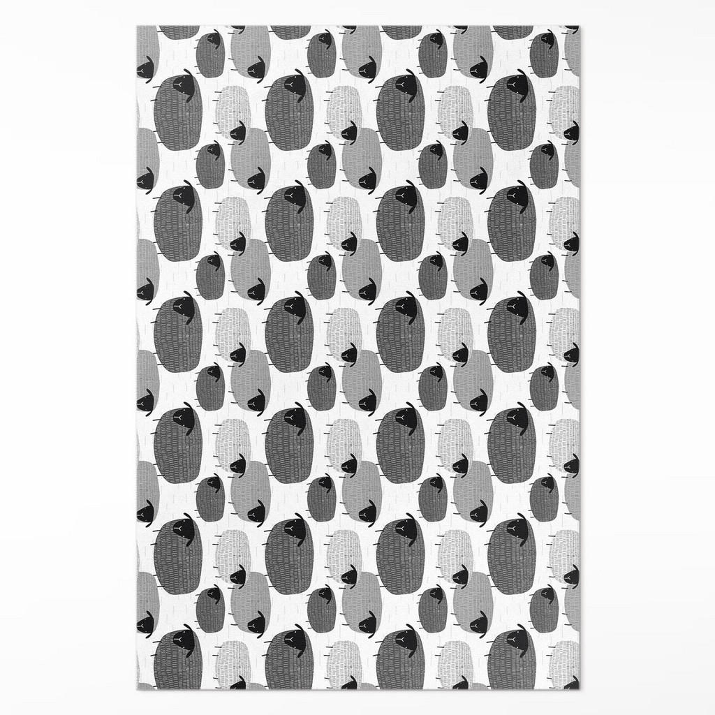 Wallfluent Teppich, Graphit, Kunststoff, 120x180 cm, Teppiche & Böden, Teppiche, Moderne Teppiche von Wallfluent