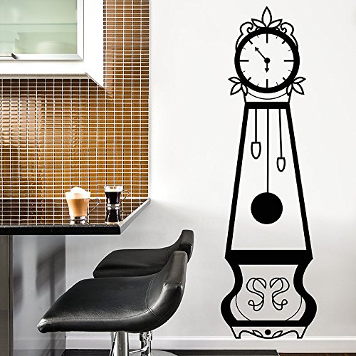 Walplus Wandsticker selbstklebend Wand Aufkleber Großvater Uhren Möbel Wandbild Kunst Abziehbilder Vinyl Home Dekoration DIY Living Schlafzimmer Dekor Tapete 54 x 190 cm, schwarz von WALPLUS