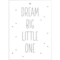 Reinders Wandbild "Slim Frame White 50x70 Dream Big Little One" von Reinders!