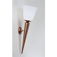 Wandfackel Echt-Messing Glas E27 H:62 cm blendarm von Berliner Messingleuchten GmbH