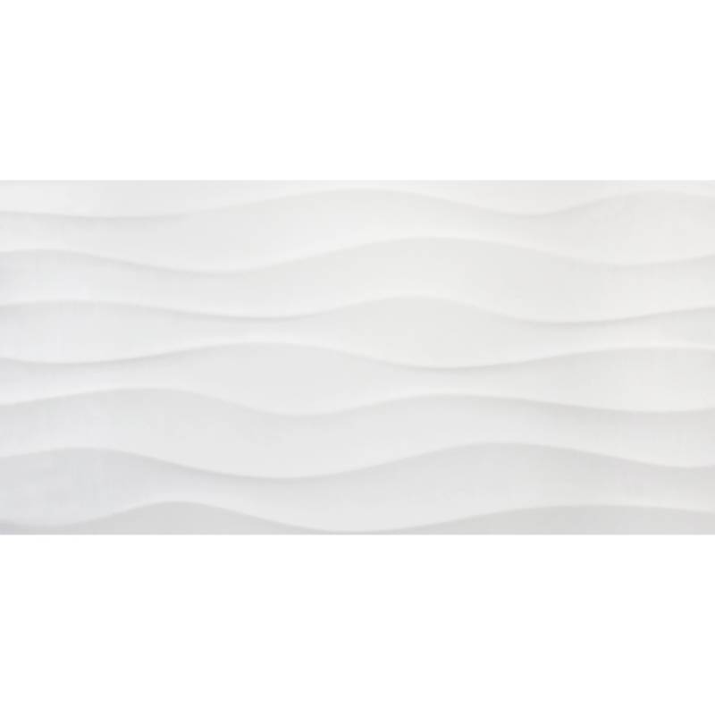 Wandfliese Alaska Steingut Glasiert Weiß Glänzend 30 cm x 60 cm x 0,8 cm