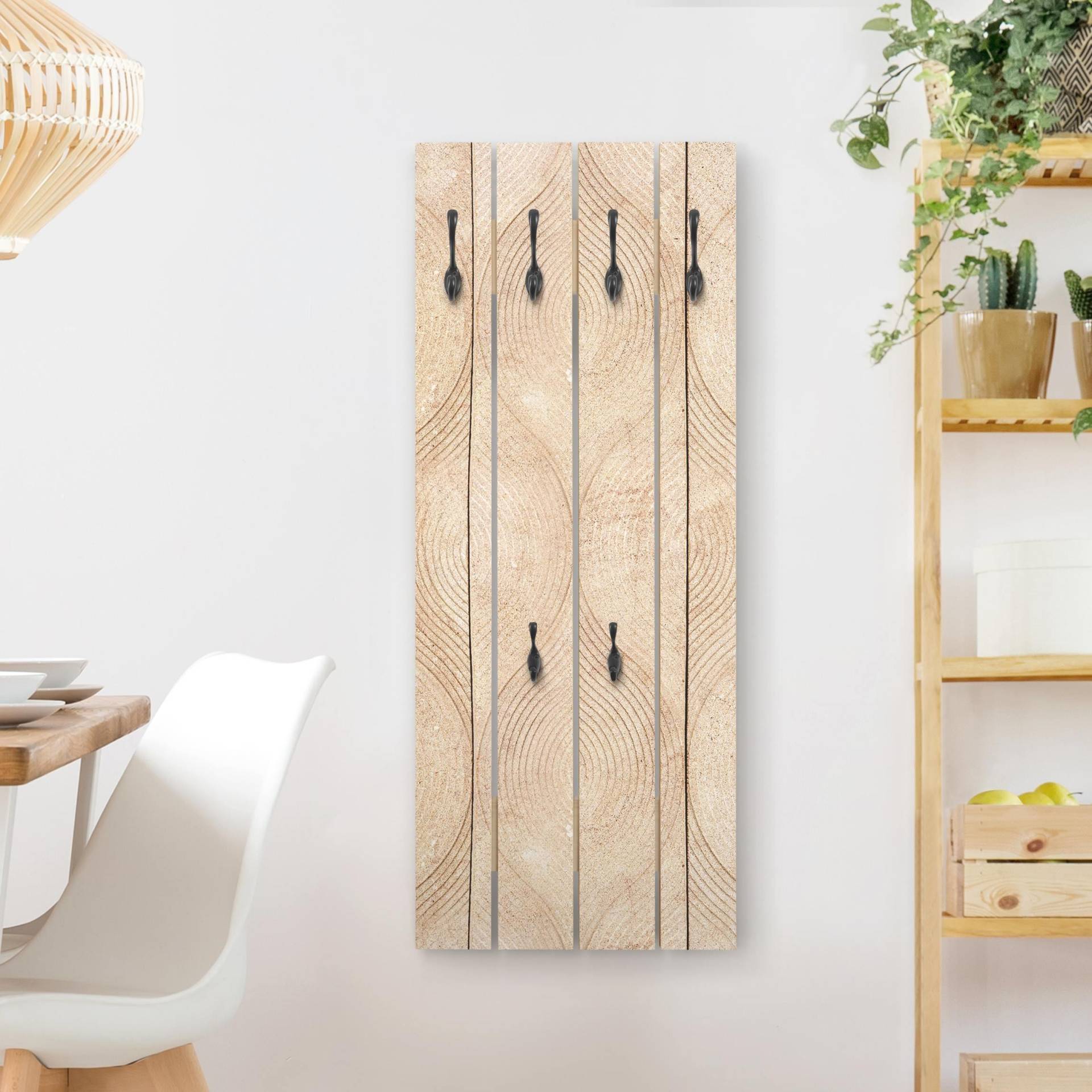 Wandgarderobe Beige Stein Ornamentik