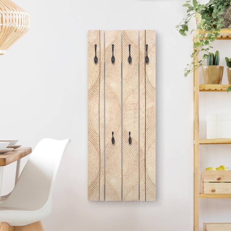 Wandgarderobe Beige Stein Ornamentik