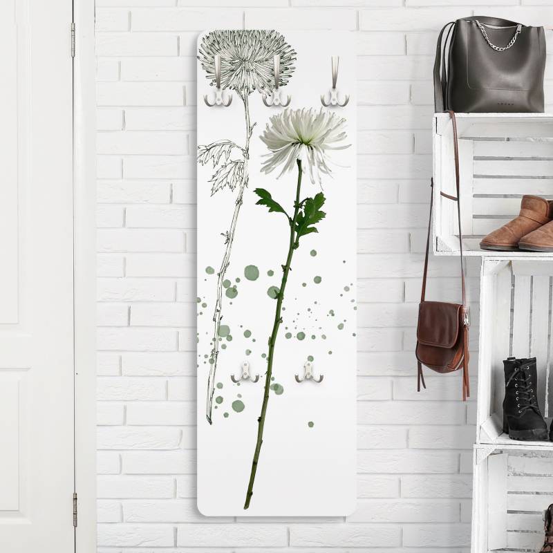 Wandgarderobe Botanisches Aquarell - Löwenzahn
