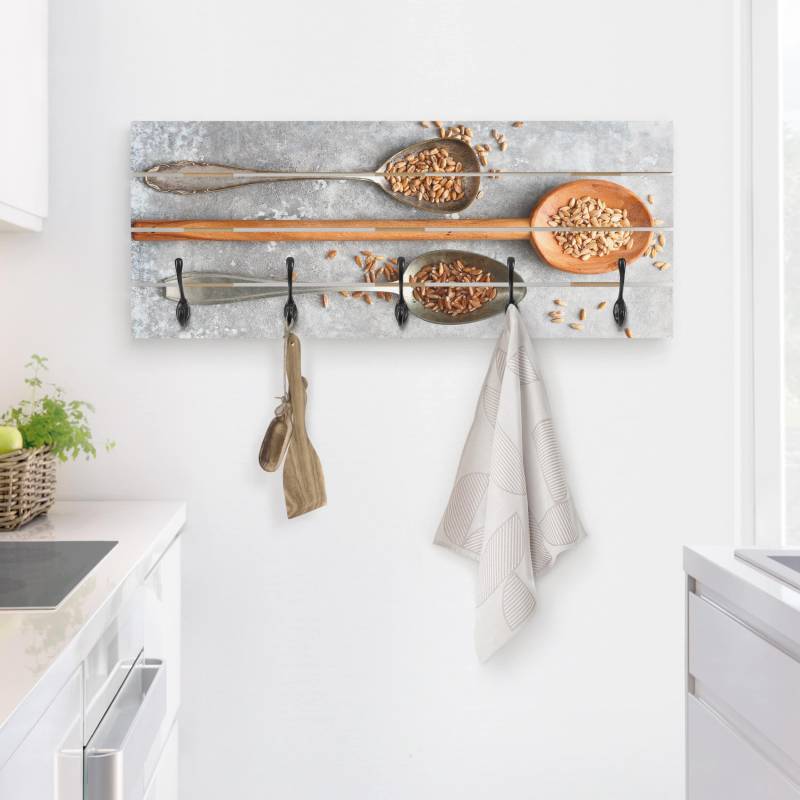 Wandgarderobe Getreidekörner Löffel