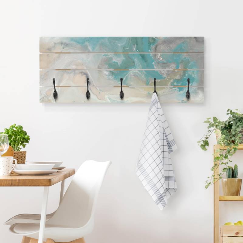 Wandgarderobe Gezeiten mit Strandgut I
