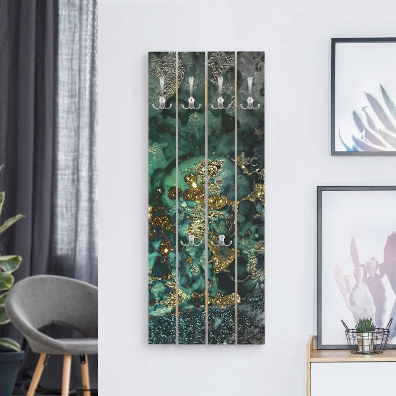 Wandgarderobe Goldene Meeres-Inseln Abstrakt