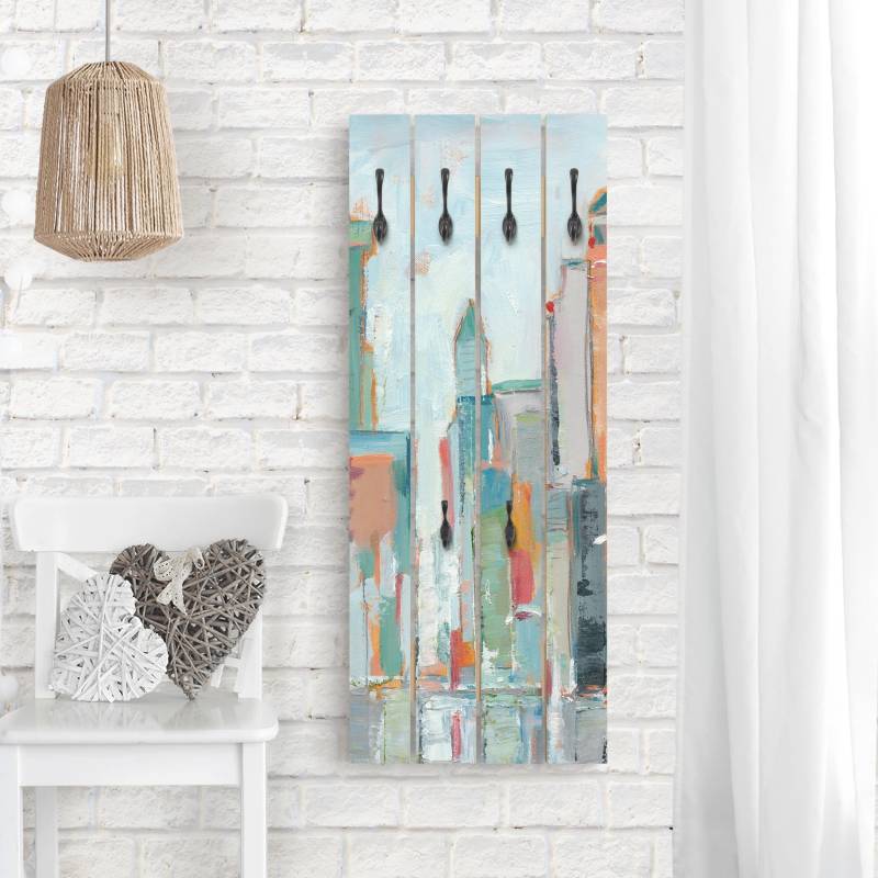 Wandgarderobe Holzpalette Zeitgenössische Innenstadt I