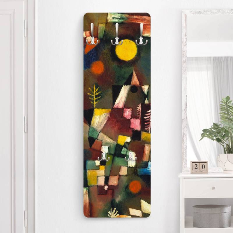Wandgarderobe Holzpaneel Paul Klee - Der Vollmond