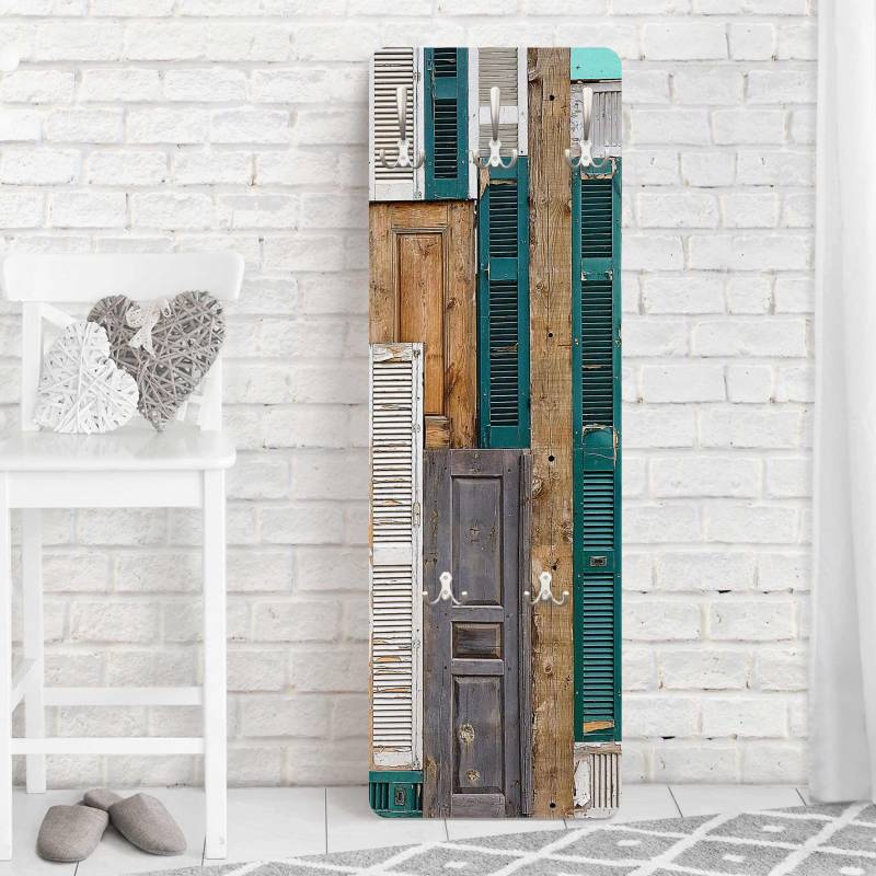 Wandgarderobe Holzpaneel The Doors