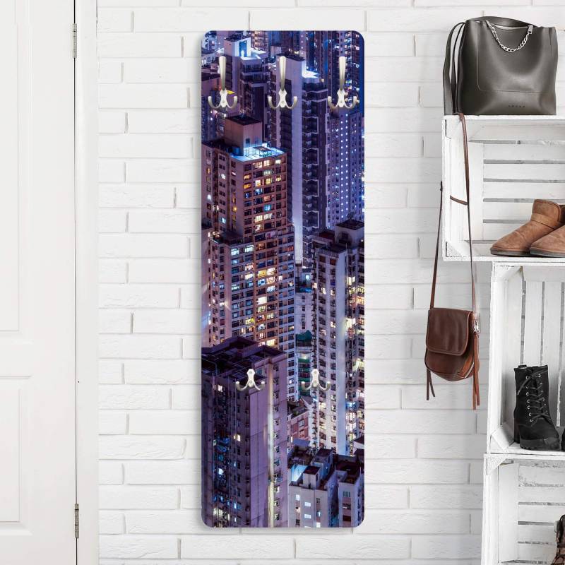 Wandgarderobe Holzpaneel Hongkong Lichtermeer
