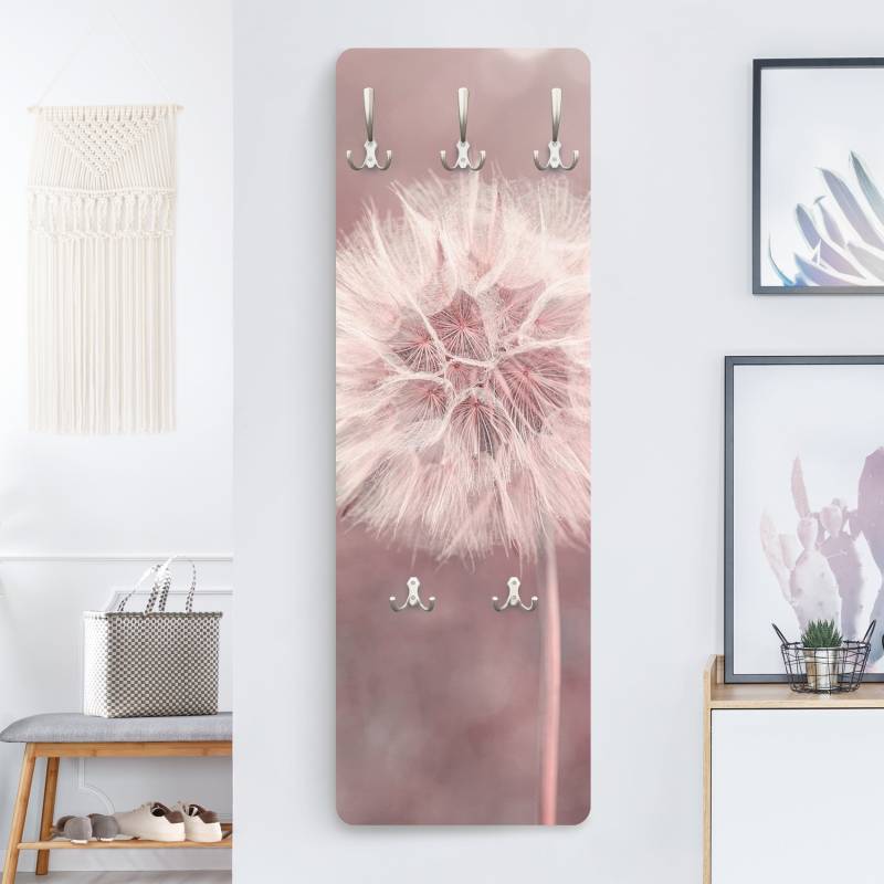 Wandgarderobe Pusteblume Bokeh rosa
