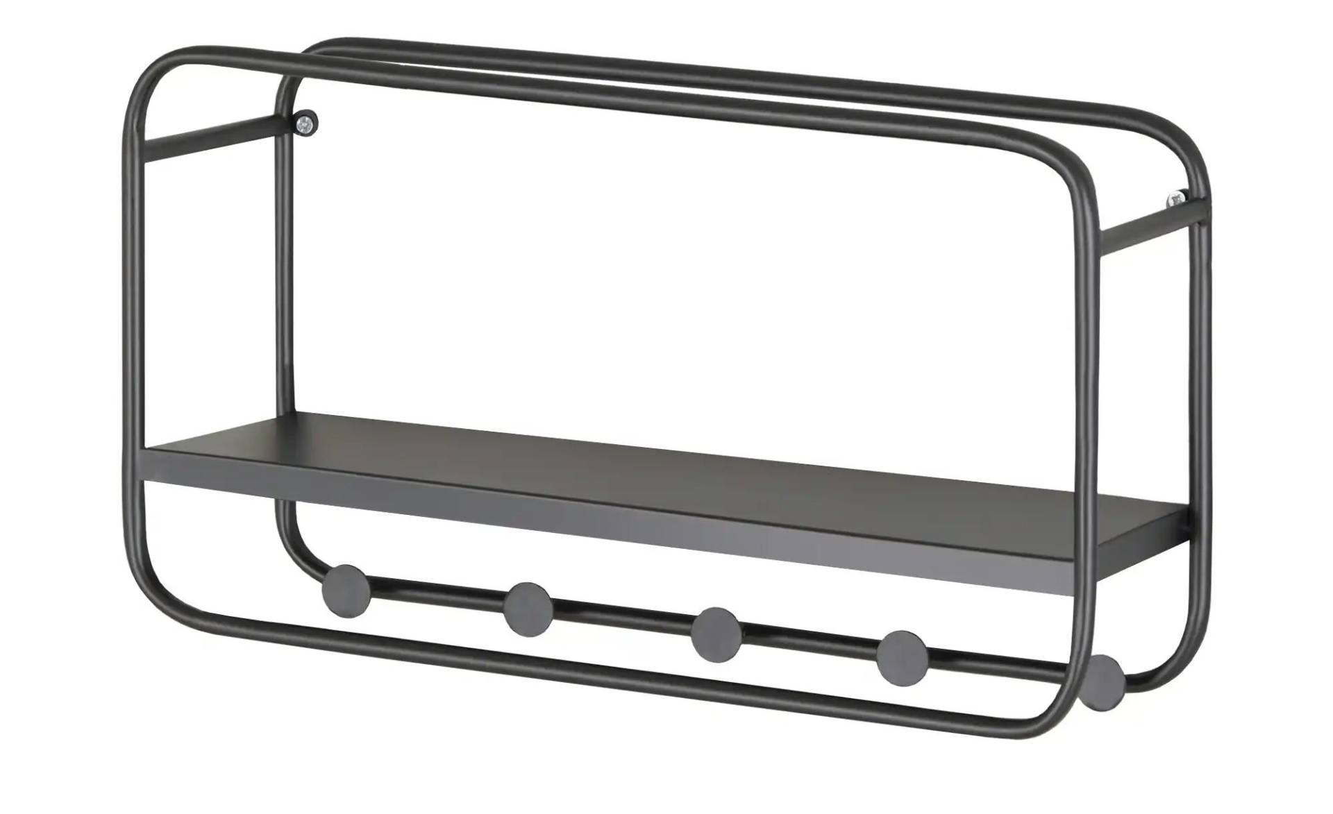 Wandgarderobe    ¦ schwarz ¦ Metall ¦ Maße (cm): B: 45 H: 25 T: 15.0 Garderoben & Kleiderstangen > Hakenleisten - Möbel Kraft