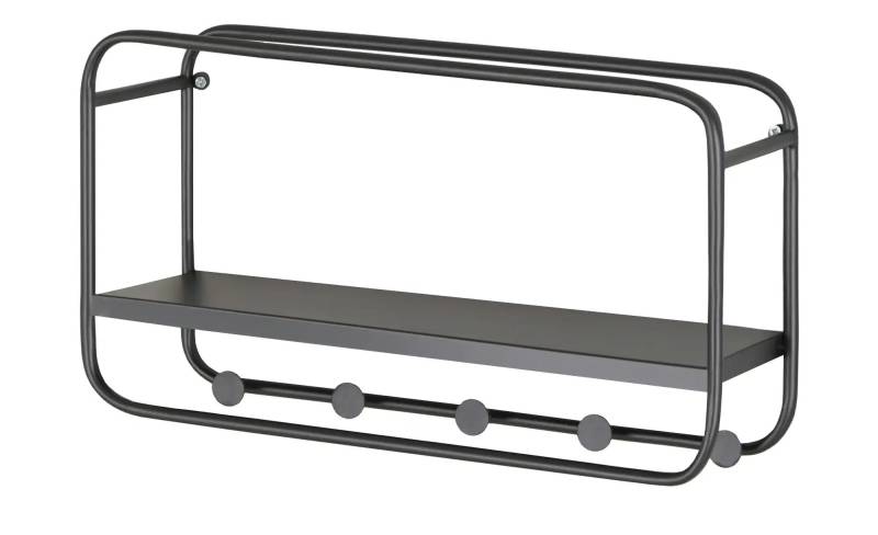 Wandgarderobe    ¦ schwarz ¦ Metall ¦ Maße (cm): B: 45 H: 25 T: 15.0 Garderoben & Kleiderstangen > Hakenleisten - Möbel Kraft