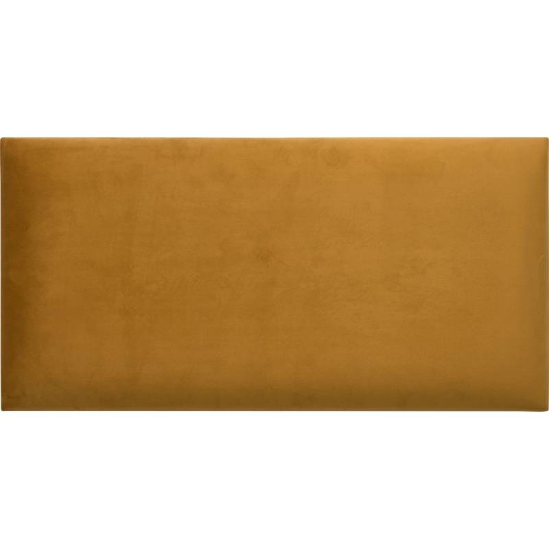 Wandkissen Rechteck 60 cm x 30 cm Gelb Samt
