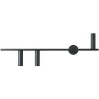 Wandlampe 3-flammig GU10 Metall Schwarz H:26 cm Retro von ALDEX
