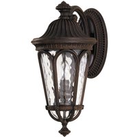 Wandlampe Außen TENNANT Ornamentglas Aluminium HAus von ELSTEAD