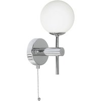Wandlampe Bad IP44 Weiß Chrom mit Schalter H: 21 cm Wandlampe Bad IP44 Weiß Chrom mit Schalter H: 21 cm von Searchlight