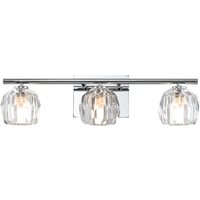 Wandlampe Bad Kristall LED G9 IP44 B: 55 cm Chrom von ELSTEAD