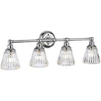 Wandlampe Bad Metall Glas 78,4 cm breit IP44 4x LED G9 Wandlampe Bad Metall Glas 78,4 cm breit IP44 4x LED G9 von ELSTEAD