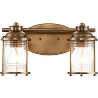 Wandlampe Bad Metall Glas E27 IP44 B: 36,2 cm BRENO von ELSTEAD