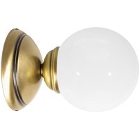 Wandlampe Bad Ø 12 cm Kugelschirm Glas Messing E14 von Giovanni Battista