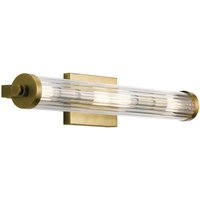 Wandlampe Badezimmer Glas Metall E14 IP44 B: 69,1 cm in Messing Wandlampe Badezimmer Glas Metall E14 IP44 B: 69,1 cm in Messing von ELSTEAD