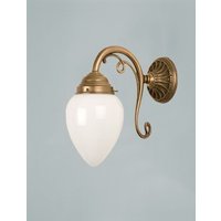 Wandlampe Berliner Messing Glas T:27 cm E27 Ornamente von Berliner Messingleuchten GmbH