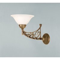 Wandlampe Berliner Messing Glas T:39 cm E27 Jugendstil von Berliner Messingleuchten GmbH