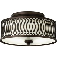 Wandlampe CIARA Creme Braun Ø33cm Vintage Leuchte von ELSTEAD