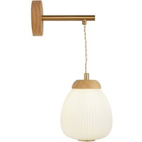 Wandlampe E14 in Messing Weiß Modern Glas Holz Metall Wandlampe E14 in Messing Weiß Modern Glas Holz Metall von Searchlight