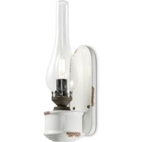 Wandlampe Glas Handarbeit E14 33 cm hoch Weiß Shabby Antik Wandlampe Glas Handarbeit E14 33 cm hoch Weiß Shabby Antik von Ferroluce
