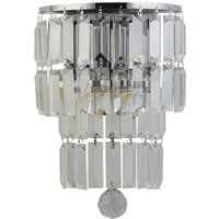 Wandlampe Glas Metall Modern H:30 cm E14 IP44 in Chrom Wandlampe Glas Metall Modern H:30 cm E14 IP44 in Chrom von 121004