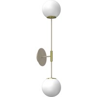 Wandlampe Glas Metall in Beige Gold H:80 cm E27 Kugeln von Luminex