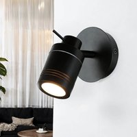 Wandlampe IP44 GU10 Ø 10 cm Schwarz matt verstellbar von Searchlight