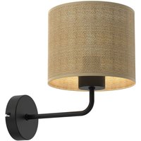 Wandlampe Jute Metall Schwarz T:26 cm E27 blendarm von Luminex